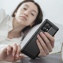 Заредете изображение във визуализатора на галерията – Carbon Case Cover for Motorola Edge+ 2023 / Moto X40 Pro / Moto X40 Flexible Silicone Carbon Cover Black
