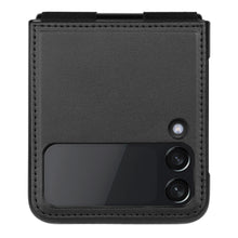 Заредете изображение във визуализатора на галерията – Nillkin Qin Vegan Leather Case for Samsung Galaxy Z Flip 4 cover made of ecological leather stand black
