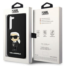 Заредете изображение във визуализатора на галерията – Karl Lagerfeld KLHCS23SSNIKBCK S23 S911 hardcase black/black Silicone Ikonik
