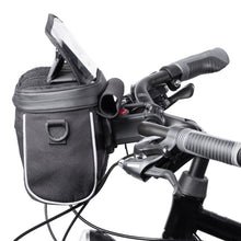 Заредете изображение във визуализатора на галерията – Wozinsky bicycle handlebar bag bike shoulder bag black (WBHBB-01)
