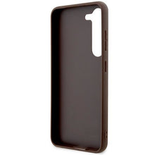 Заредете изображение във визуализатора на галерията – Guess GUHCS23SG4GFBR S23 S911 brown/brown hard case 4G Metal Gold Logo
