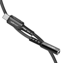 Заредете изображение във визуализатора на галерията – Acefast cable audio type c - jack 3,5mm (female) aluminum alloy c1-07 18 cm black - TopMag

