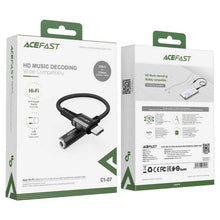 Заредете изображение във визуализатора на галерията – Acefast cable audio type c - jack 3,5mm (female) aluminum alloy c1-07 18 cm black - TopMag
