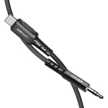 Заредете изображение във визуализатора на галерията – Acefast cable audio type c - jack 3,5mm (male) aluminum alloy c1-08 1,2 m black - TopMag

