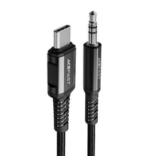 Заредете изображение във визуализатора на галерията – Acefast cable audio type c - jack 3,5mm (male) aluminum alloy c1-08 1,2 m black - TopMag
