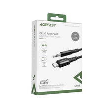 Заредете изображение във визуализатора на галерията – Acefast cable audio type c - jack 3,5mm (male) aluminum alloy c1-08 1,2 m black - TopMag

