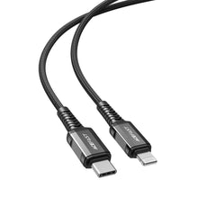 Заредете изображение във визуализатора на галерията – Acefast cable type c to iphone lightning 8-pin mfi 3a pd30w aluminum alloy c1-01 1,2 m black - TopMag
