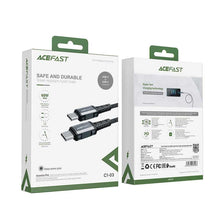 Заредете изображение във визуализатора на галерията – Acefast cable type c to type c 3a pd60w aluminum alloy c1-03 1,2 m grey - TopMag

