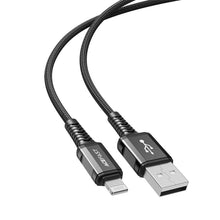 Заредете изображение във визуализатора на галерията – Acefast cable usb to iphone lightning 8-pin mfi 2,4a aluminum alloy c1-02 1,2 m black - TopMag
