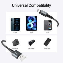 Заредете изображение във визуализатора на галерията – Acefast cable usb to iphone lightning 8-pin mfi 2,4a aluminum alloy c1-02 1,2 m black - TopMag
