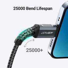 Заредете изображение във визуализатора на галерията – Acefast cable usb to iphone lightning 8-pin mfi 2,4a aluminum alloy c1-02 1,2 m black - TopMag
