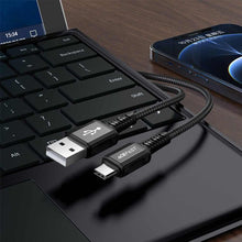 Заредете изображение във визуализатора на галерията – Acefast cable usb to type c 3a aluminum alloy c1-04 1,2 m black - TopMag
