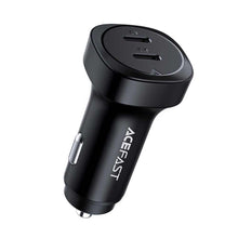 Заредете изображение във визуализатора на галерията – Acefast car charger 2 x usb-type c qc3.0 pd72w b2 metal black - TopMag
