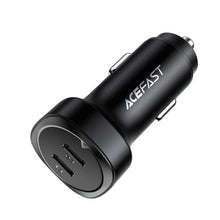 Заредете изображение във визуализатора на галерията – Acefast car charger 2 x usb-type c qc3.0 pd72w b2 metal black - TopMag
