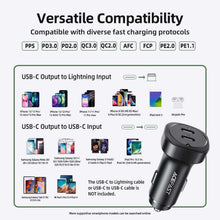 Заредете изображение във визуализатора на галерията – Acefast car charger 2 x usb-type c qc3.0 pd72w b2 metal black - TopMag
