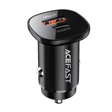Заредете изображение във визуализатора на галерията – Acefast car charger typ c + usb qc3.0 pd38w b1 mini metal black - TopMag
