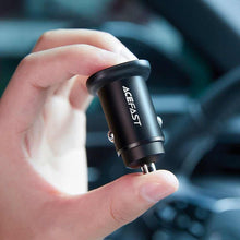 Заредете изображение във визуализатора на галерията – Acefast car charger typ c + usb qc3.0 pd38w b1 mini metal black - TopMag
