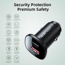 Заредете изображение във визуализатора на галерията – Acefast car charger typ c + usb qc3.0 pd38w b1 mini metal black - TopMag
