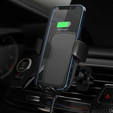 Заредете изображение във визуализатора на галерията – Acefast car holder with wireless charging automatic clamping 15w central console / window / air vent d1 black - TopMag
