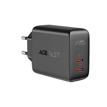 Заредете изображение във визуализатора на галерията – Acefast charger 2 x type c qc3.0 pd40w a9 black - TopMag
