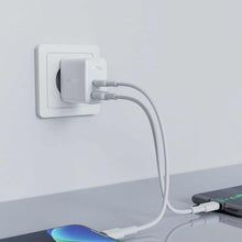 Заредете изображение във визуализатора на галерията – Acefast charger type c + usb qc3.0 pd32w a5 white - TopMag
