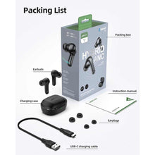 Заредете изображение във визуализатора на галерията – Acefast tws earphones with docking station with anc + enc (noise reduction) + ipx6 bt5.2 t2 black - TopMag
