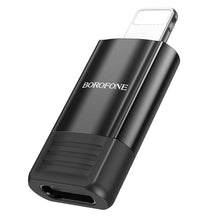 Заредете изображение във визуализатора на галерията – Borofone Adapter BV18 - Lightning to Type C - black
