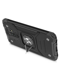 Заредете изображение във визуализатора на галерията – Wozinsky Ring Armor Rugged Hybrid Case Cover + Magnetic Holder Xiaomi Redmi 10X 4G / Xiaomi Redmi Note 9 black
