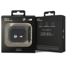 Заредете изображение във визуализатора на галерията – BMW BMA3WMPUCA2 AirPods 3 gen cover black/black Carbon Double Metal Logo
