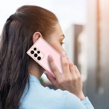 Заредете изображение във визуализатора на галерията – Dux Ducis Yolo elegant cover made of ecological leather for Samsung Galaxy S22 Ultra pink
