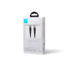 Заредете изображение във визуализатора на галерията – Joyroom fast charging cable with smart switch USB-C - Lightning 20W 1.2m black (S-CL020A3)
