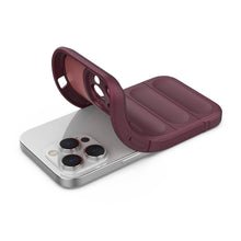 Заредете изображение във визуализатора на галерията – Magic Shield Case case for iPhone 14 Pro elastic armored cover in burgundy
