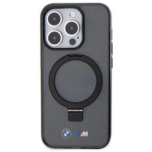 Заредете изображение във визуализатора на галерията – BMW Ring Stand M Collection MagSafe case for iPhone 15 Pro Max - black
