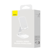 Заредете изображение във визуализатора на галерията – Baseus Seashell Series adjustable phone stand - white
