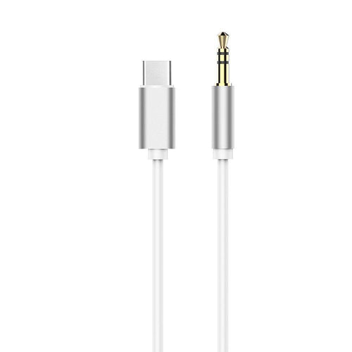 Adapter hf/audio type c - jack 3,5mm white кабел (male) - TopMag