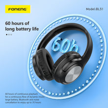 Заредете изображение във визуализатора на галерията – Foneng Bluetooth headphones BL51 black
