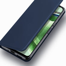Заредете изображение във визуализатора на галерията – Dux Ducis Skin Pro case for Xiaomi Redmi Note 12 Pro+ flip cover card wallet stand blue
