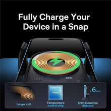 Заредете изображение във визуализатора на галерията – BASEUS car holder to air vent with wireless charging Mily Way 15W black C40357000111-00/BS-CM023
