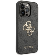 Заредете изображение във визуализатора на галерията – Original Case GUESS 4G Big Metal Logo GUHCP15L4GMGGR for Iphone 15 Pro grey
