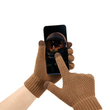 Заредете изображение във визуализатора на галерията – Woven winter phone gloves - gray
