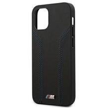 Заредете изображение във визуализатора на галерията – Etui BMW BMHCP12SDLBK iPhone 12 mini 5,4" czarny/black hardcase M Collection Blue Lines

