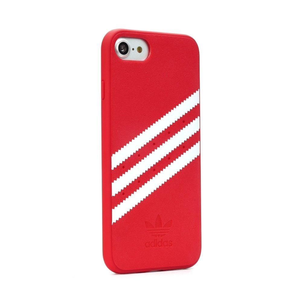 Adidas оригинален гръб за iPhone 6 / 7 / 8 / SE 2020 червен велур - TopMag