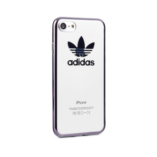 Adidas оригинален гръб за iPhone 7 / 8 / SE 2020 прозрачен-черен - TopMag