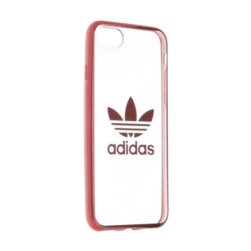 Adidas оригинален гръб за iPhone 7 / 8 / SE 2020 прозрачен/бордо рамка - TopMag