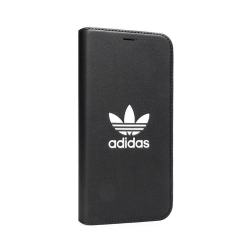 Adidas оригинален калъф тип книга basic за iPhone xs max черен - TopMag