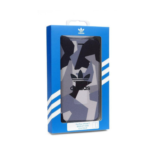 Adidas оригинален калъф тип книга за iPhone 7 / 8 / SE 2020 сив - TopMag