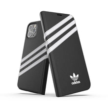 Заредете изображение във визуализатора на галерията – Adidas originals booklet гръб за iPhone 12 / 12 pro black white - TopMag
