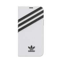 Заредете изображение във визуализатора на галерията – Adidas originals booklet гръб за iPhone 12 / 12 pro white black - TopMag
