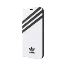 Заредете изображение във визуализатора на галерията – Adidas originals booklet гръб за iPhone 12 / 12 pro white black - TopMag
