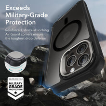 Заредете изображение във визуализатора на галерията – ESR ARMOR TOUGH KICKSTAND HALOLOCK MAGSAFE IPHONE 15 PRO MAX CLEAR/BLACK
